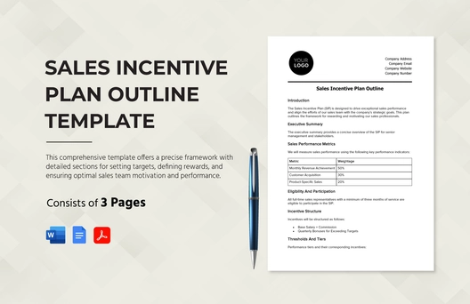 Sales Incentive Plan Outline Template