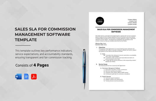 Sales SLA for Commission Management Software Template