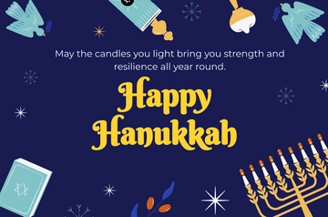 Free Hanukkah Horizontal Banner Template to Edit Online