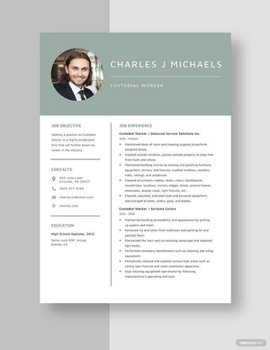 Custodial Worker Resume