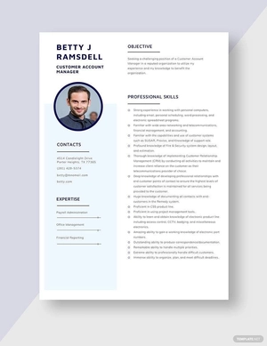 Customer Account Manager Resume