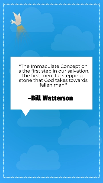 Free Blessed  Immaculate Conception Feast Quote Template to Edit Online