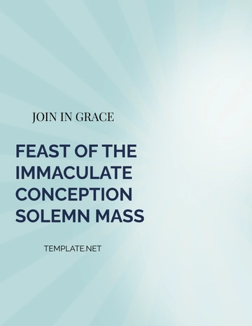 Free Feast of the Immaculate Conception Month Celebration Template to Edit Online