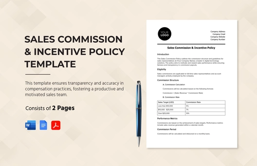 Sales Commission & Incentive Policy Template