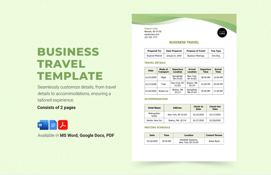 Business Travel Template