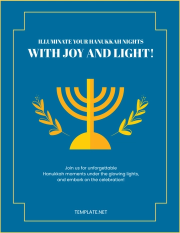 Free Printable Hanukkah Flyer Template to Edit Online | Template.net