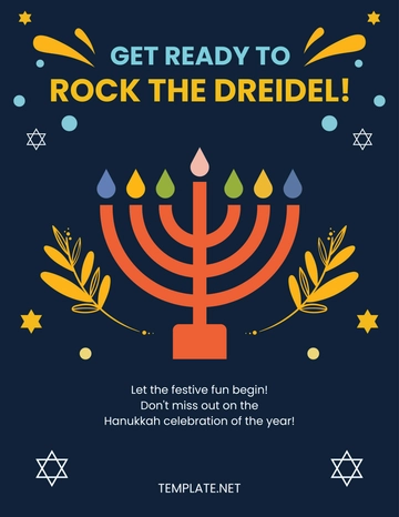 Free Hanukkah Party Flyer Template to Edit Online