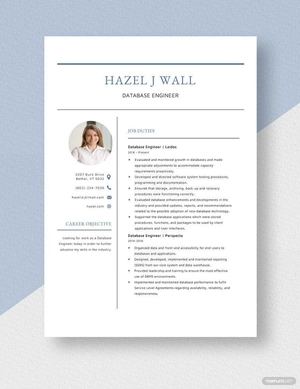 Database Engineer Resume