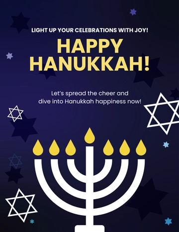 Free Happy Hanukkah Flyer Template to Edit Online
