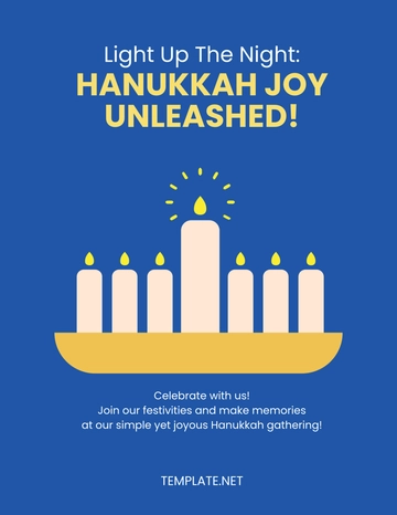 Free Simple Hanukkah Celebration Flyer Template to Edit Online