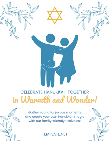 Free Family Hanukkah Flyer Template to Edit Online