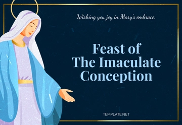 Free Feast of the Immaculate Conception Day Card Template to Edit Online