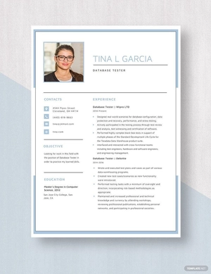 Database Tester Resume