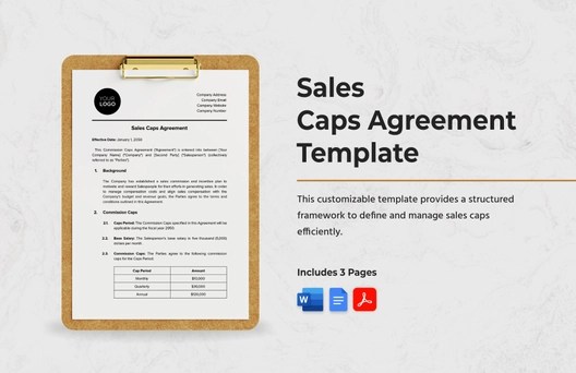 Sales Caps Agreement Template Sales Caps Agreement Template