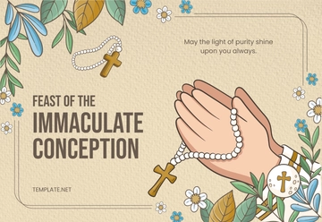 Free Immaculate Conception Feast Holiday Card Template to Edit Online
