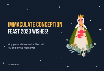 Free Immaculate Conception Feast Holiday Holiday Card Template to Edit Online