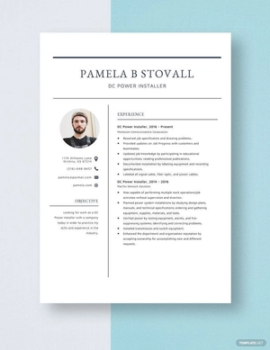 DC Power Installer Resume