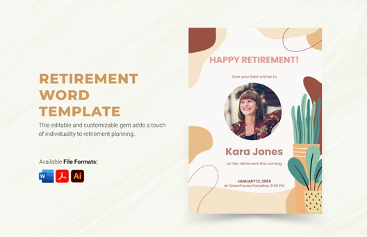 Retirement Word Template