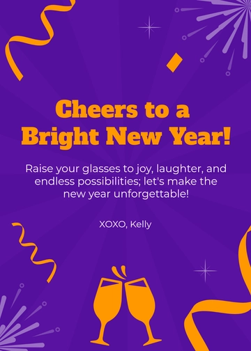 Free Happy New Year Template to Edit Online
