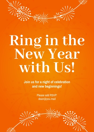 Free New Year Invitation Template to Edit Online
