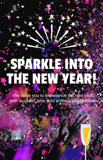 Free New Year Poster Template to Edit Online