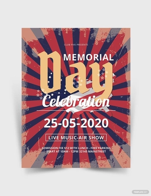Memorial Day Flyer Template
