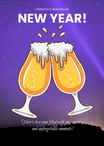 Free New Year Wishes Template to Edit Online