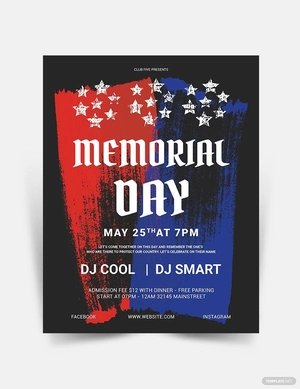 Memorial Day Celebration Poster Template