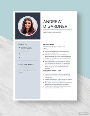 Debt Collection Manager Resume
