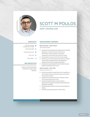 Debt Counselor Resume