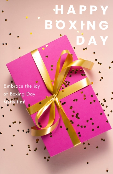 Free Happy Boxing Day Poster Template to Edit Online