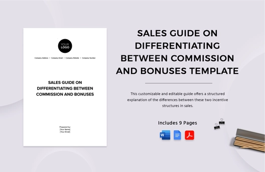 Sales Guide on Differentiating Between Commission and Bonuses Template