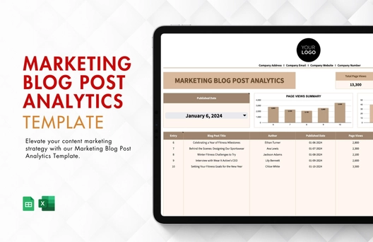 Marketing Blog Post Analytics Template