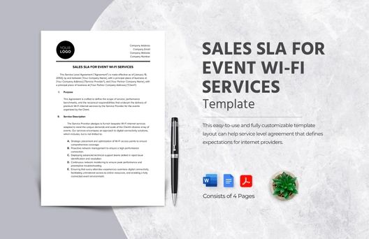 Sales SLA for Event Wi-Fi Services Template