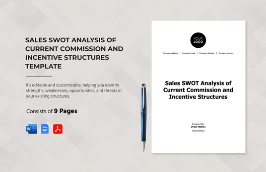 Sales SWOT Analysis of Current Commission and Incentive Structures Template