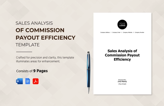 Sales Analysis of Commission Payout Efficiency Template Sales Analysis of Commission Payout Efficiency Template