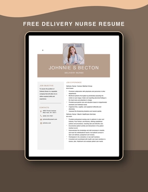 Delivery Nurse Resume