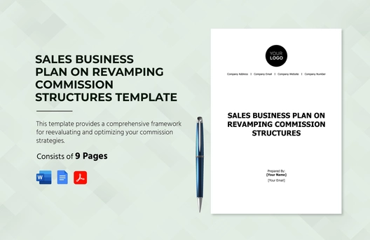 Sales Business Plan on Revamping Commission Structures Template