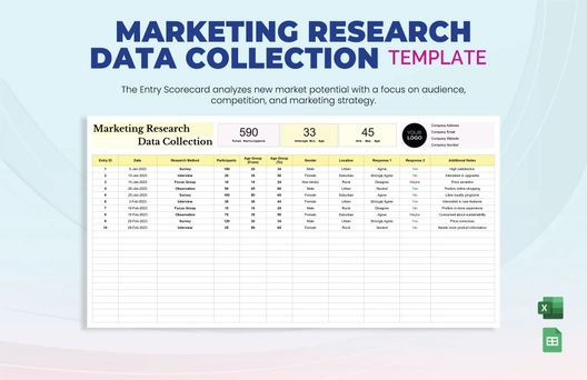 Marketing Research Data Collection Template