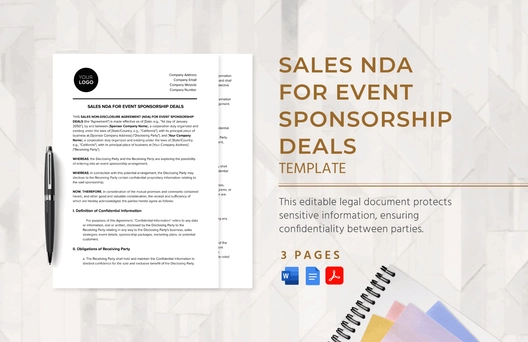 Sales NDA for Event Sponsorship Deals Template Sales NDA for Event Sponsorship Deals Template