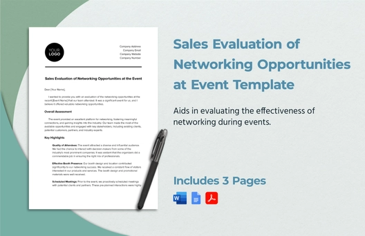 Sales Evaluation of Networking Opportunities at Event Template