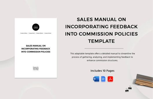 Sales Manual on Incorporating Feedback into Commission Policies Template