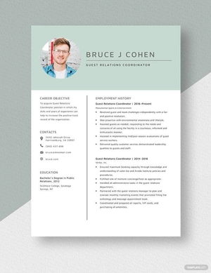 Guest Relations Coordinator Resume