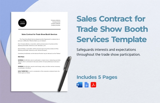 Sales Contract for Trade Show Booth Services Template