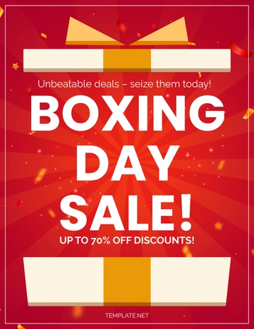 Free Boxing Day Sale Flyer Template to Edit Online