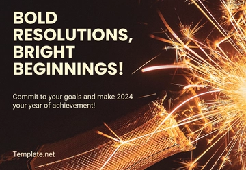Free New Year Resolution Card Template to Edit Online