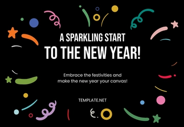 Free Creative New Year Card Template to Edit Online