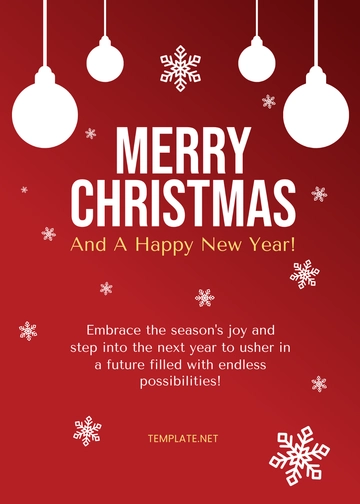 Free Merry Christmas and Happy New Year Template to Edit Online