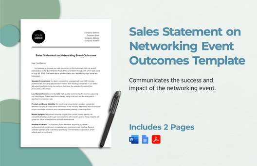 Sales Statement on Networking Event Outcomes Template