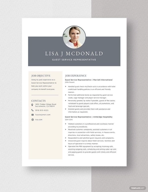Guest Service Representative Resume